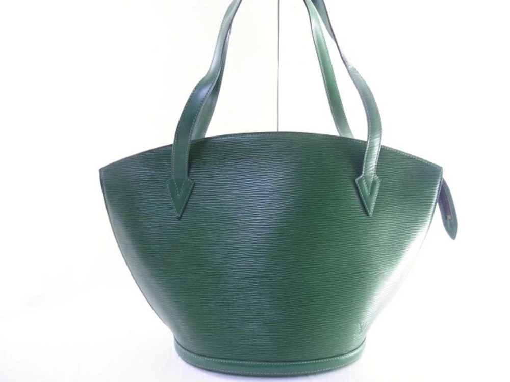 LOUIS VUITTON Saint Jacques Shopping Epi Shoulder Bag Green Leather